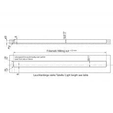 LED-Leuchte LD8003EL Längenzeichnung