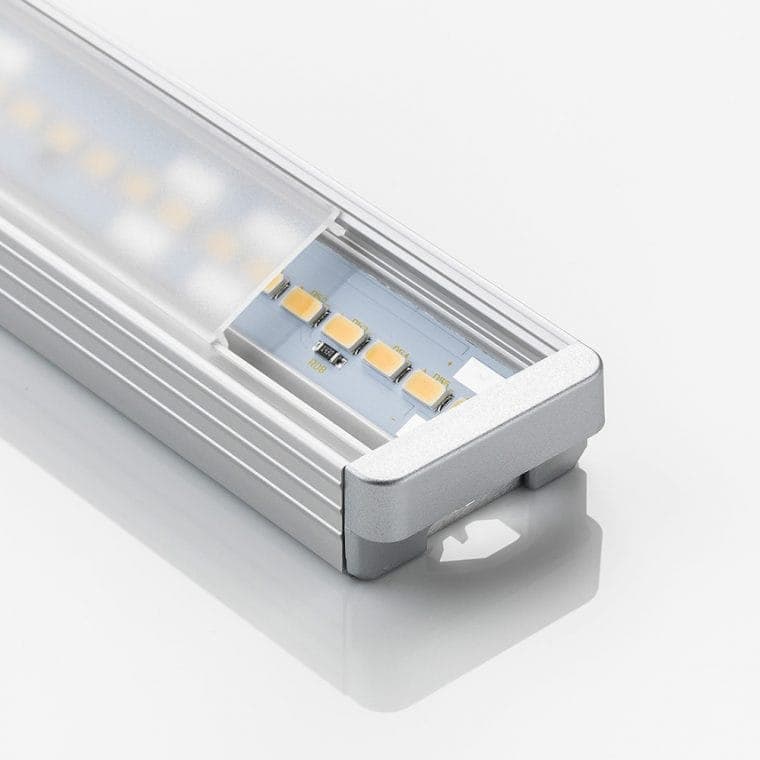 LED-Leuchte LD8003K aluminiumfarben mit Endkappe