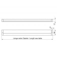 LED-Leuchte LD8010A DIM Querschnittszeichnung