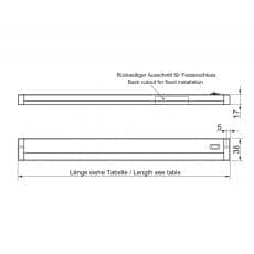 LED Leuchte LD8010A FIX Querschnittszeichnung