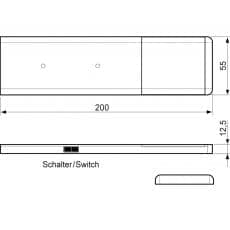 LED-Leuchte LD8042 Querschnittszeichnung