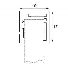 LED-Leuchte LD8090 Querschnittszeichnung