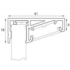 LED-Leuchte LD8090AP Querschnittszeichnung