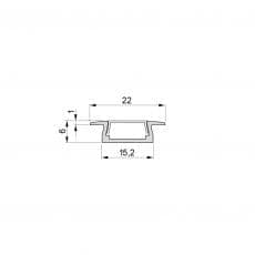 LED-Leuchte LD8102 Querschnittszeichnung
