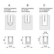 LED-leuchte LD8104 Querschnittszeichnung