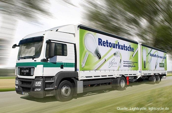 Lightcycle LKW für Lampenentsorgung