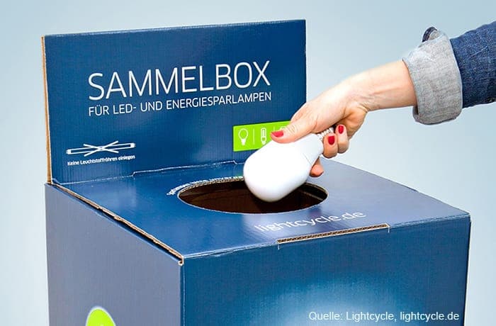Sammelbox für Altlampen
