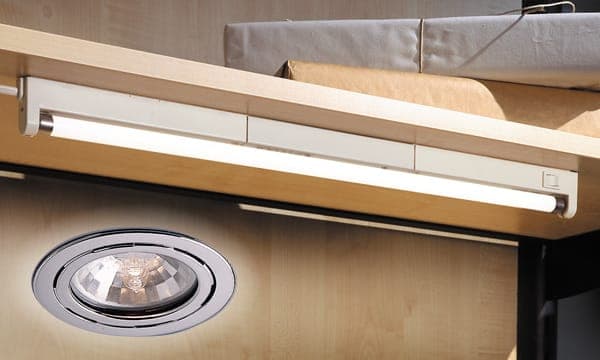 Anbauleuchte LD2005 und Halogeneinbauspot LD1.10-1