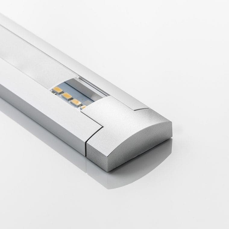 LED-Leuchte LD8003A-SMD mit Endkappe und opaler Abdeckung